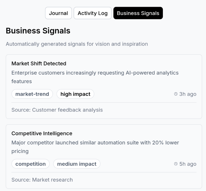 Self-driving product operations interface